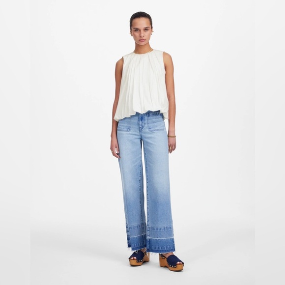 Madewell Sleeveless Crewneck Bubble Top - Picture 2 of 5